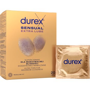 Durex Sensual Extra Lube prezervative - imagine 2
